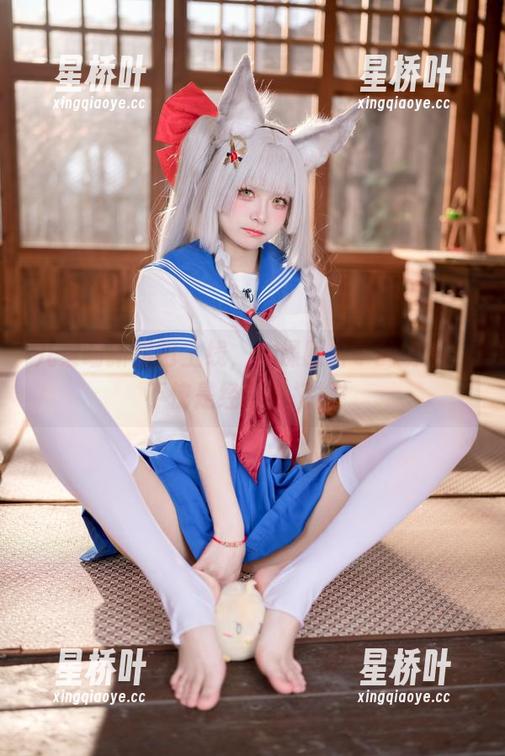 九柒喵 九柒喵新图包上线,体操服白子的诱惑,不愧是经典好搭档!